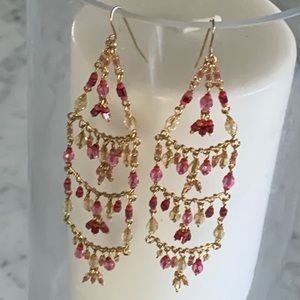 Stunning colorful chandelier earrings
